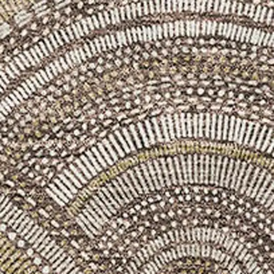 Brown Beige And Taupe Geometric Washable Area Rug With UV Protection Photo 2