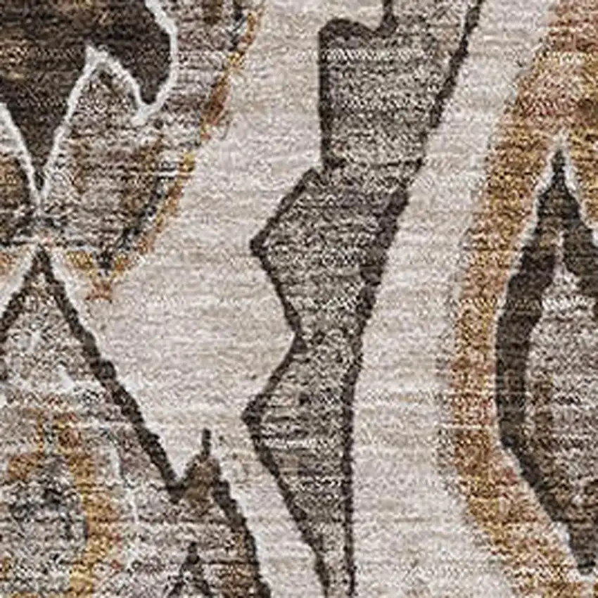 Brown Beige And Taupe Moroccan Washable Area Rug With UV Protection Photo 3