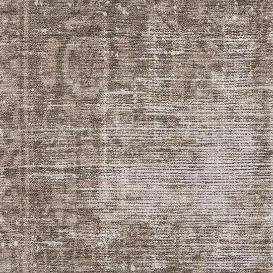 Brown Beige And Taupe Oriental Washable Area Rug With UV Protection Photo 2