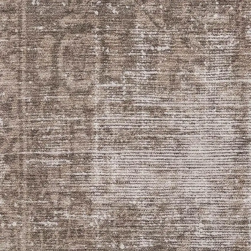 Brown Beige And Taupe Oriental Washable Area Rug With UV Protection Photo 2