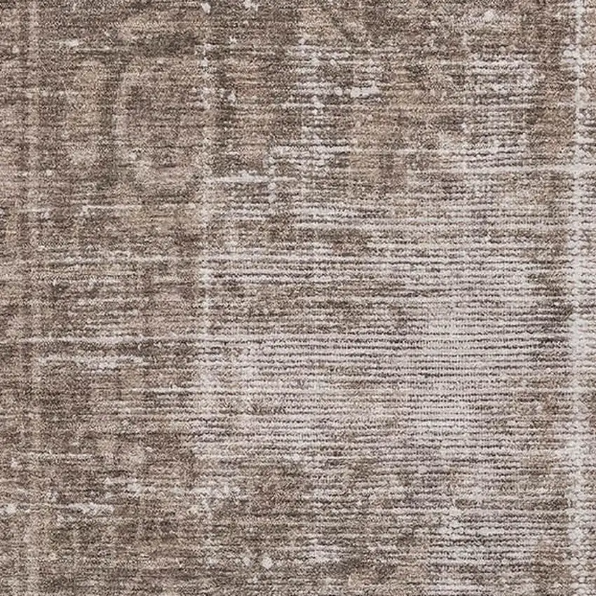 Brown Beige And Taupe Oriental Washable Area Rug With UV Protection Photo 2