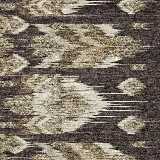 Brown Beige And Taupe Southwestern Washable Area Rug With UV Protection Photo 3