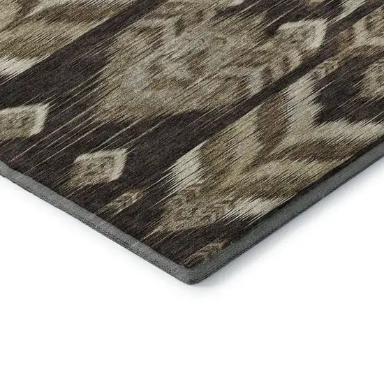 Brown Beige And Taupe Southwestern Washable Area Rug With UV Protection Photo 8