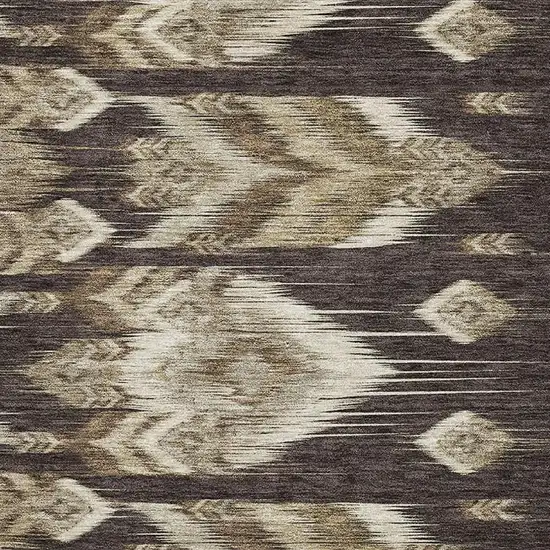 Brown Beige And Taupe Southwestern Washable Area Rug With UV Protection Photo 3