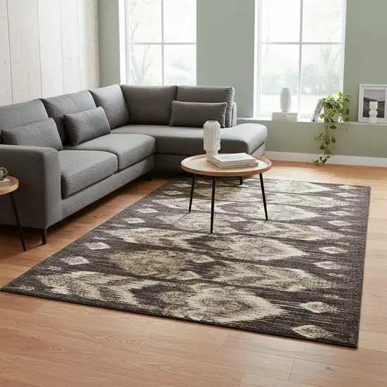 Brown Beige And Taupe Southwestern Washable Area Rug With UV Protection Photo 2