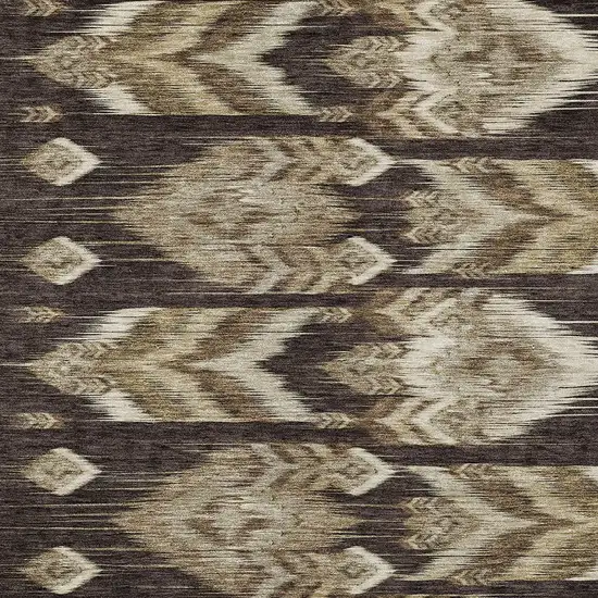 Brown Beige And Taupe Southwestern Washable Indoor Outdoor Area Rug Photo 6