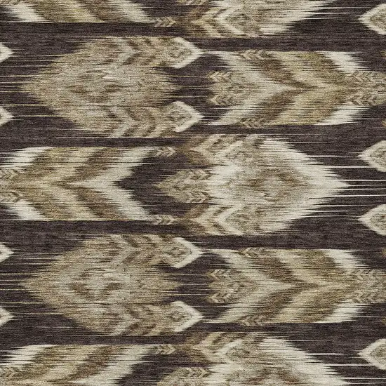Brown Beige And Taupe Southwestern Washable Indoor Outdoor Area Rug Photo 6