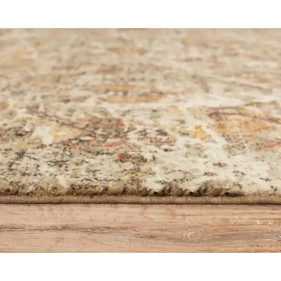 Brown Beige Ivory And Green New Zealand Lambs Wool Abstract Hand Carved Handmade Area Rug Photo 5