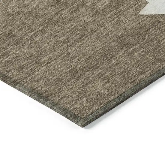 Brown Beige Ivory And Taupe Presents Washable Indoor Outdoor Area Rug Photo 8