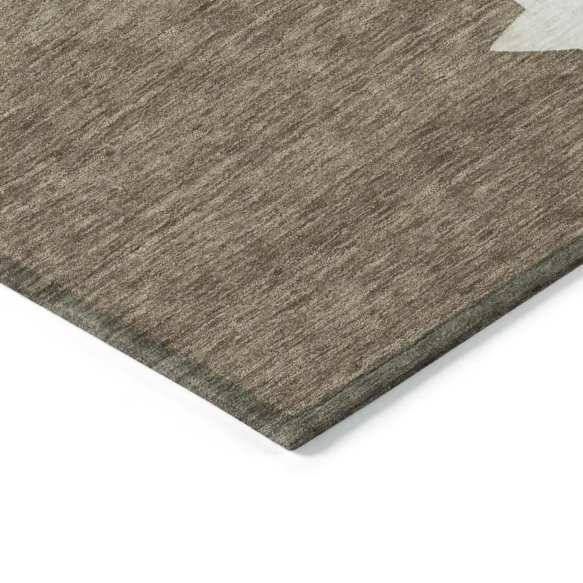 Brown Beige Ivory And Taupe Presents Washable Indoor Outdoor Area Rug Photo 8
