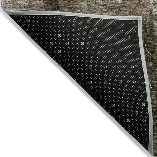 Brown Black And Beige Abstract Washable Indoor Outdoor Area Rug Photo 3
