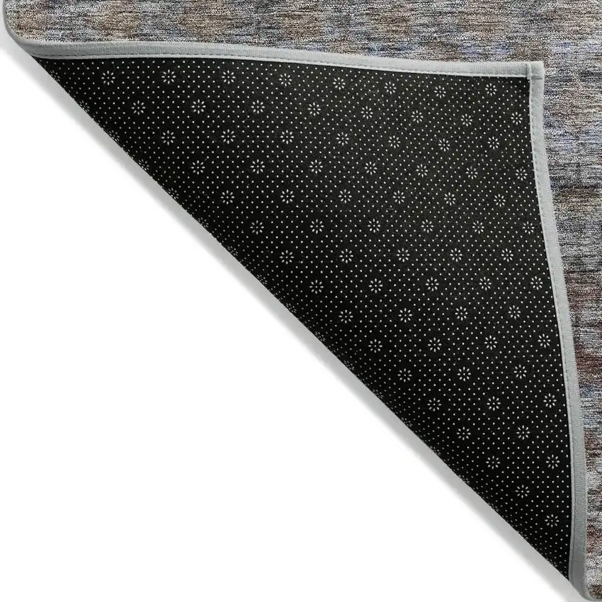 Brown Black And Brick Red Striped Washable Indoor Outdoor Area Rug Photo 4