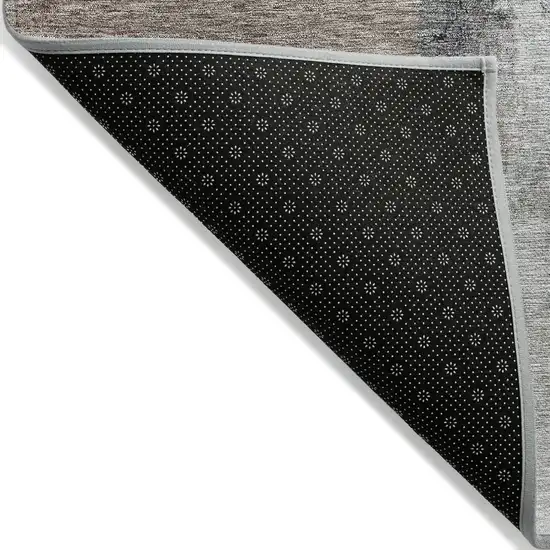 Brown Black And Gray Abstract Washable Indoor Outdoor Area Rug Photo 3