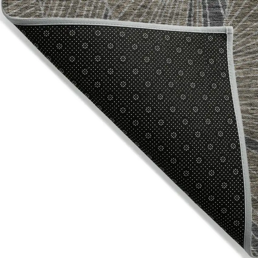 Brown Black And Gray Geometric Washable Indoor Outdoor Area Rug Photo 4