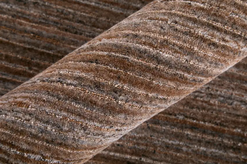 Brown Black And Gray Handmade Indoor Outdoor Area Rug Photo 6