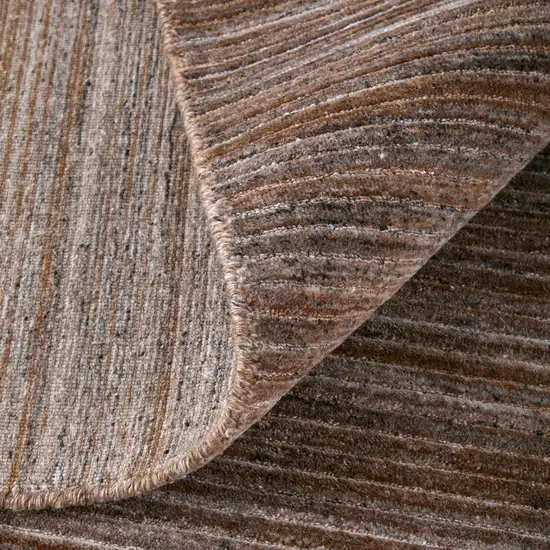 Brown Black And Gray Handmade Indoor Outdoor Area Rug Photo 8