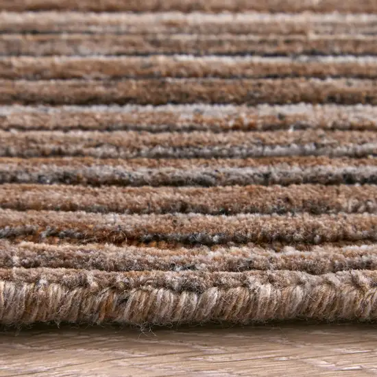 Brown Black And Gray Handmade Indoor Outdoor Area Rug Photo 9