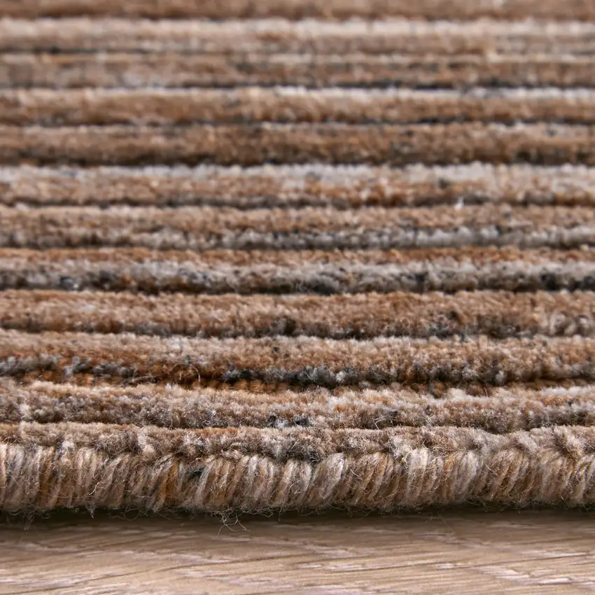 Brown Black And Gray Handmade Indoor Outdoor Area Rug Photo 9
