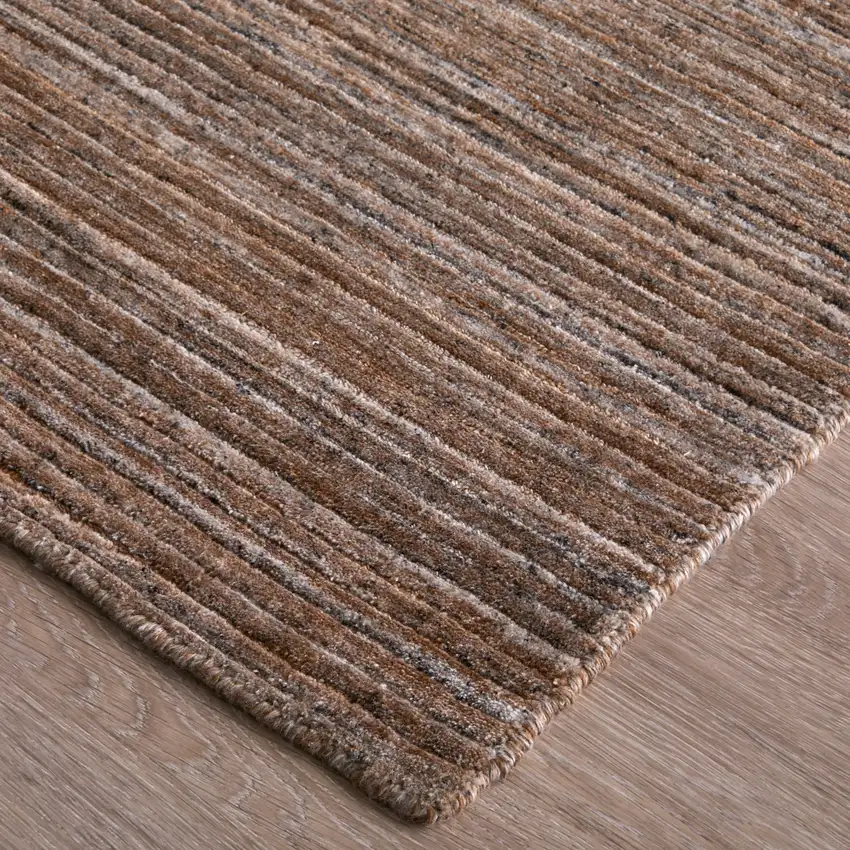 Brown Black And Gray Handmade Indoor Outdoor Area Rug Photo 5