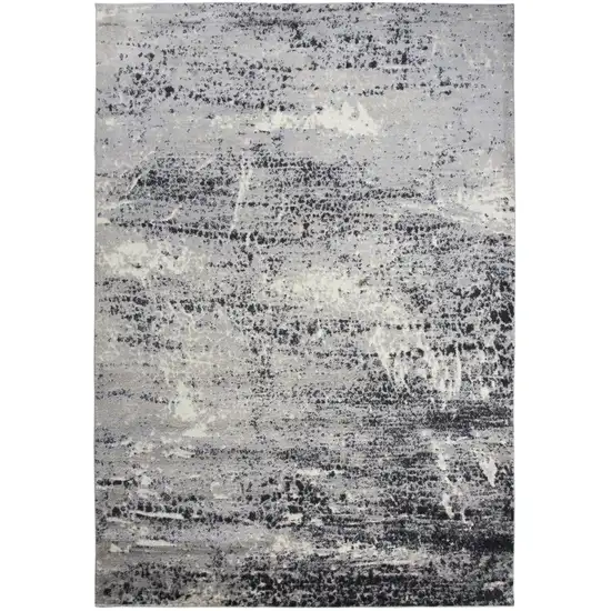 Brown Black And Ivory Abstract Area Rug Photo 4