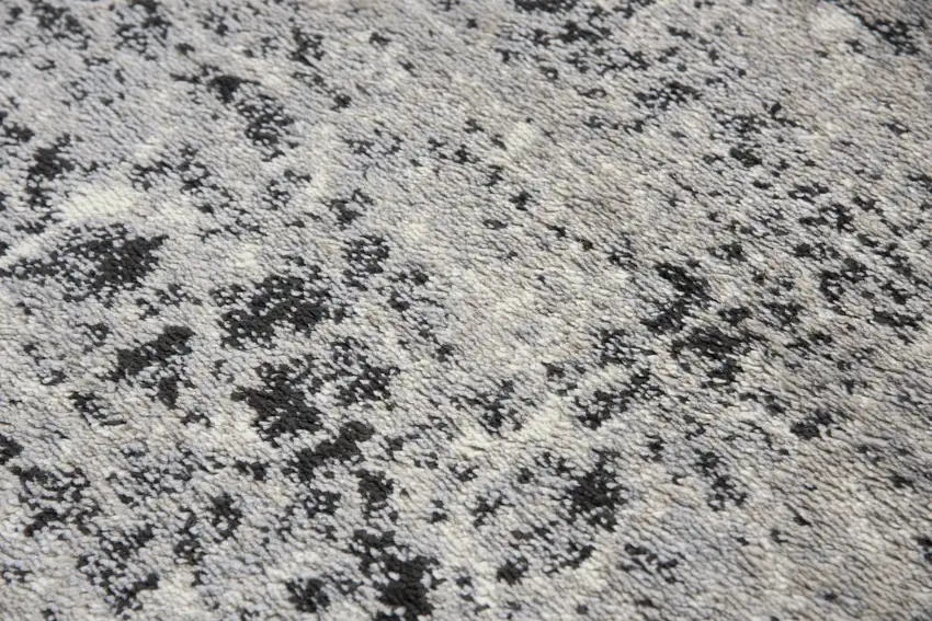Brown Black And Ivory Abstract Area Rug Photo 6