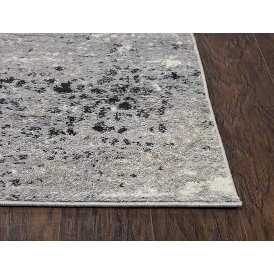 Brown Black And Ivory Abstract Area Rug Photo 5
