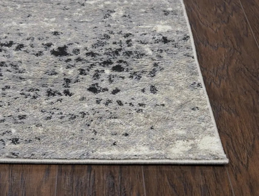 Brown Black And Ivory Abstract Area Rug Photo 5
