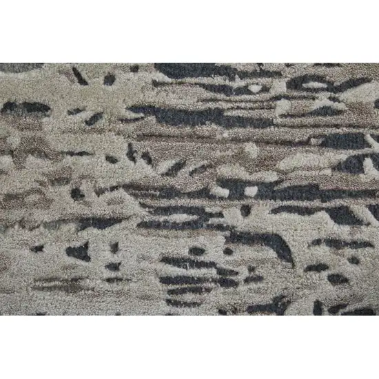 Brown Black and Tan Abstract Hand Tufted Area Rug Photo 9