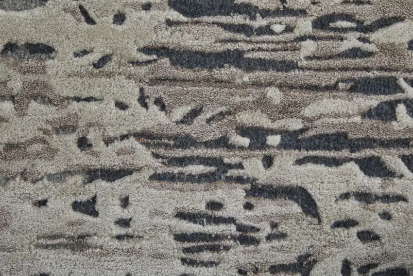 Brown Black and Tan Abstract Hand Tufted Area Rug Photo 9