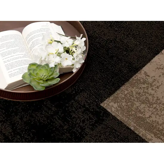 Brown Black and Tan Geometric Washable Non Skid Area Rug Photo 3