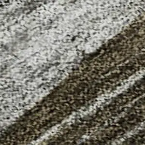 Photo of Brown Blue And Green Abstract Geometric Washable Area Rug With UV Protection