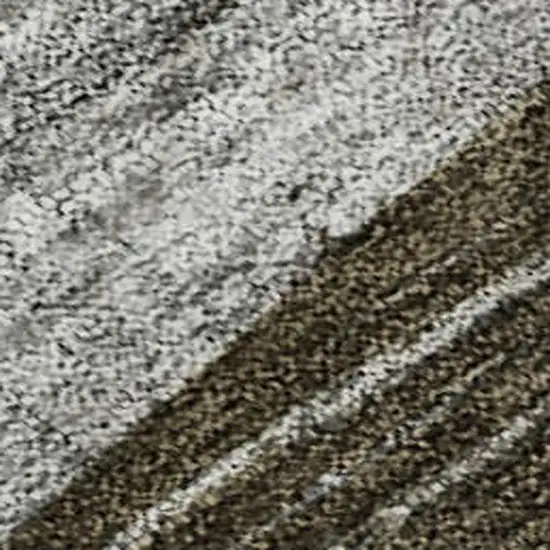 Brown Blue And Green Abstract Geometric Washable Area Rug With UV Protection Photo 3