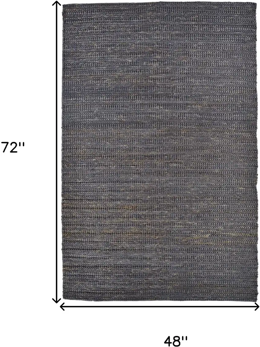 Brown Blue And Taupe Hand Woven Area Rug Photo 10