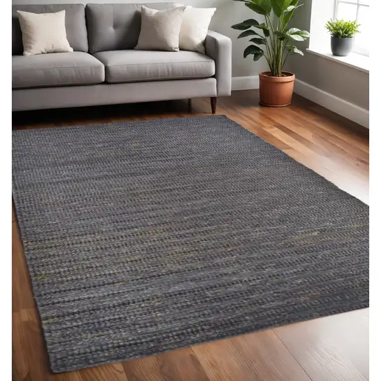 Brown Blue And Taupe Hand Woven Area Rug Photo 1