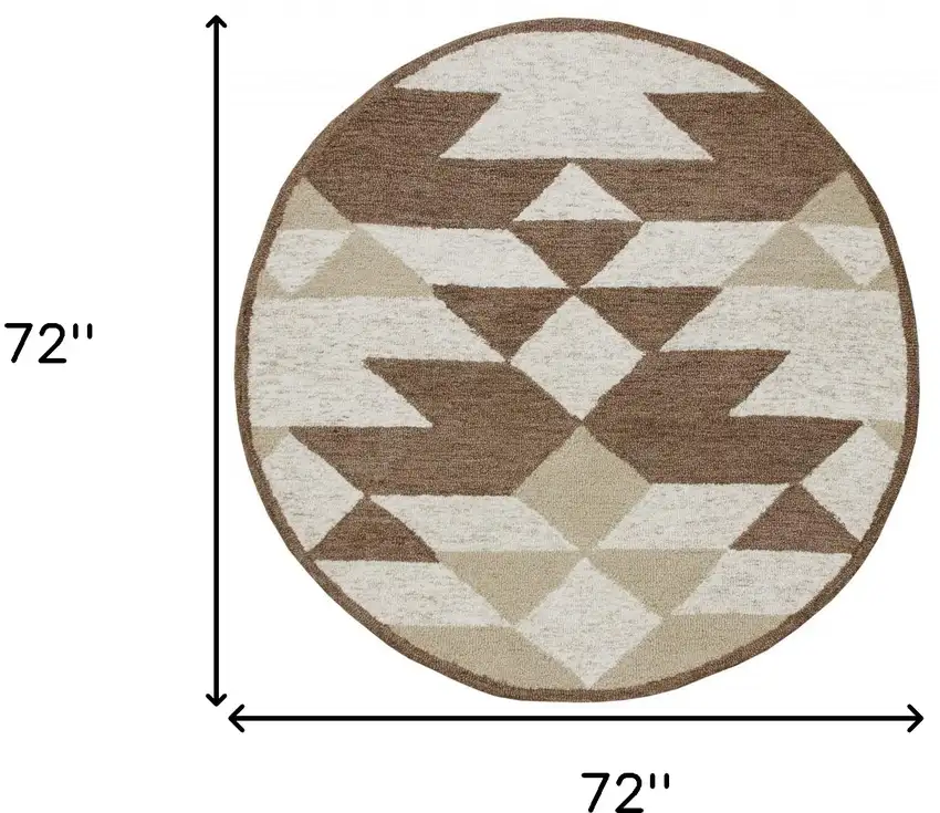 Brown Bohemian Geometric Area Rug Photo 8