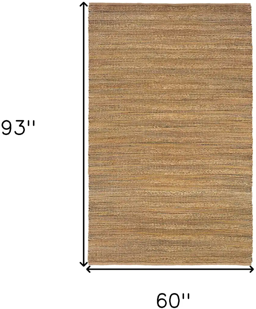 Brown Braided Jute Area Rug Photo 4