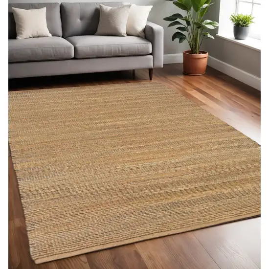 Brown Braided Jute Area Rug Photo 1