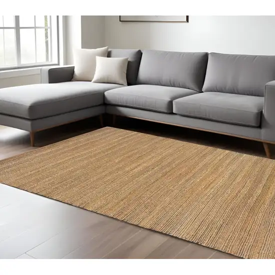 Brown Braided Jute Area Rug Photo 2