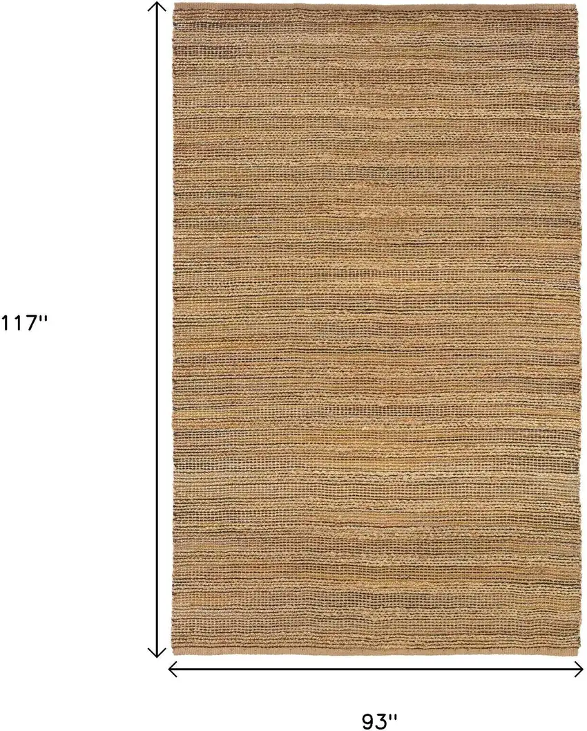 Brown Braided Jute Area Rug Photo 6