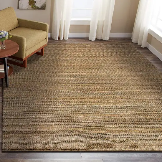 Brown Braided Jute Area Rug Photo 5