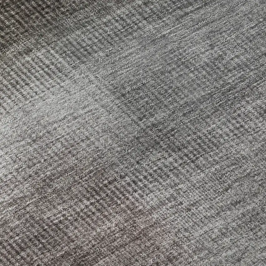 Brown Copper And Gray Striped Washable Area Rug With UV Protection Photo 9