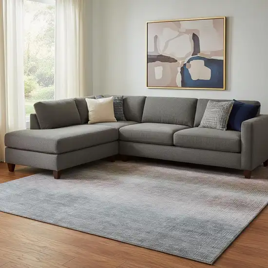 Brown Copper And Gray Striped Washable Area Rug With UV Protection Photo 2