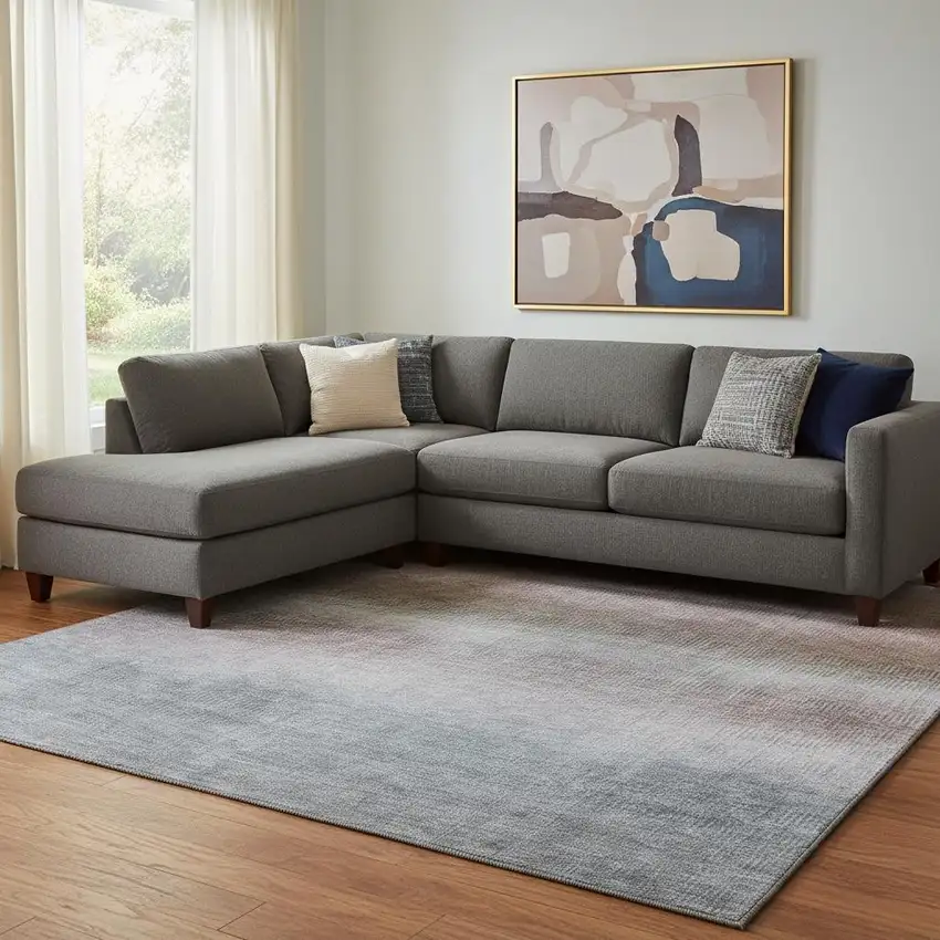 Brown Copper And Gray Striped Washable Area Rug With UV Protection Photo 2