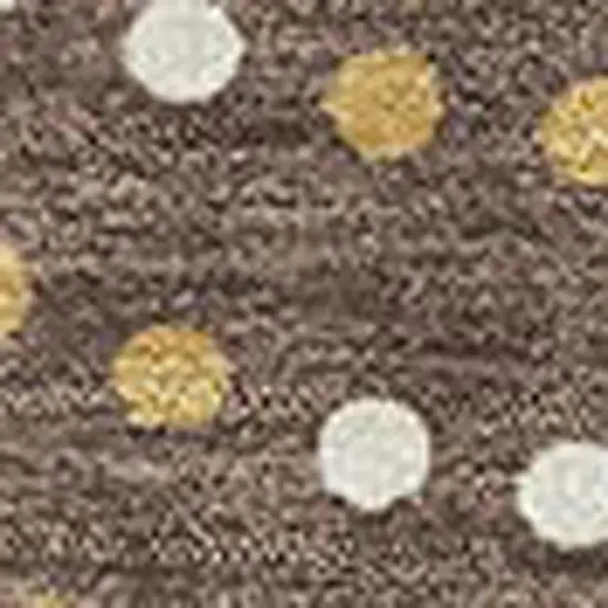 Brown Copper And Ivory Polka Dot Washable Area Rug With UV Protection Photo 2