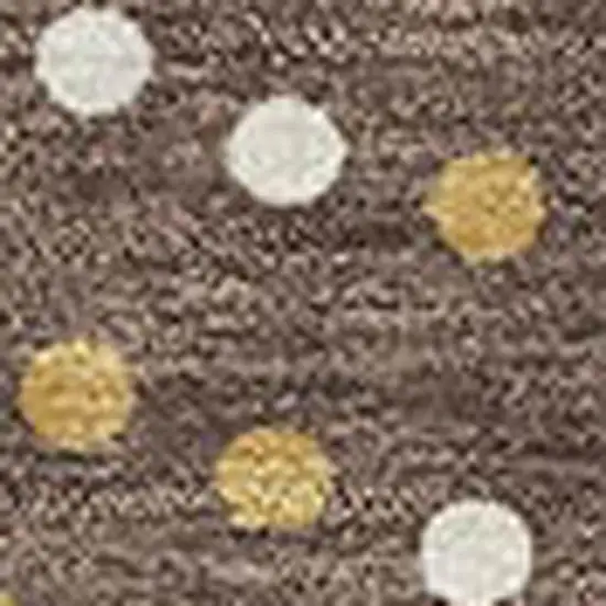 Brown Copper And Ivory Polka Dot Washable Area Rug With UV Protection Photo 2