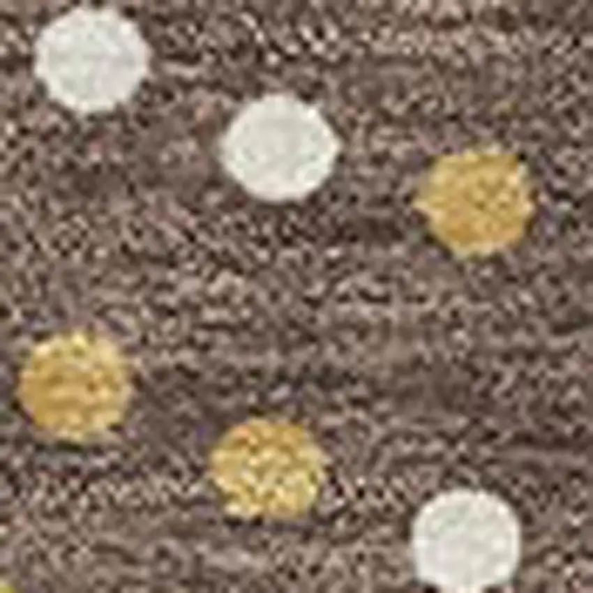 Brown Copper And Ivory Polka Dot Washable Area Rug With UV Protection Photo 2