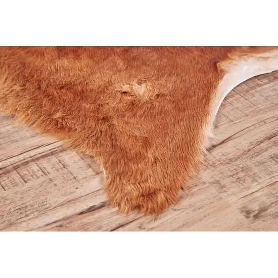Brown Cowhide Animal Print Power Loom Area Rug Photo 9