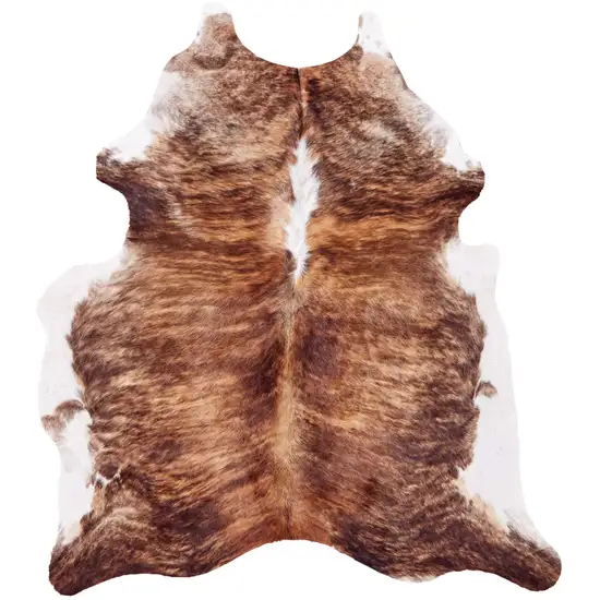 Brown Cowhide Animal Print Power Loom Area Rug Photo 2
