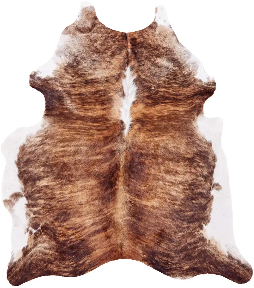 Brown Cowhide Animal Print Power Loom Area Rug Photo 2