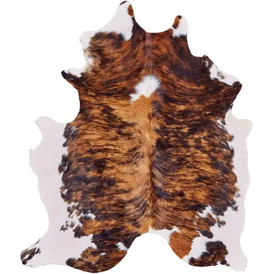 Brown Cowhide Animal Print Power Loom Area Rug Photo 4